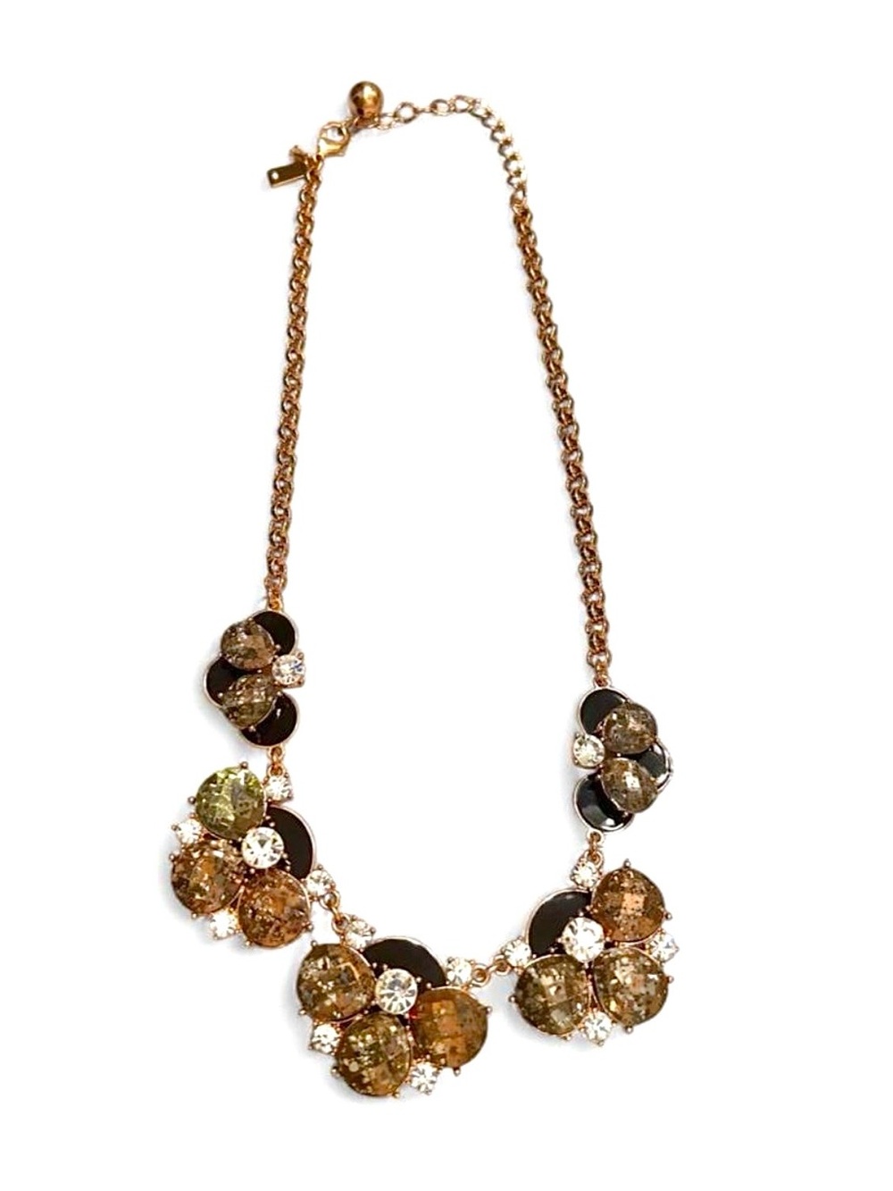 Kate Spade "Fame and Flowers" Statement Floral Collar Necklace ✨ Rose Gold